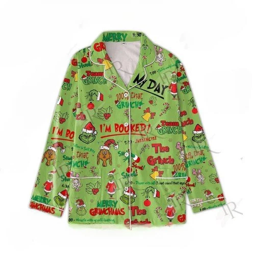 The funny character I’m Booked Merry Grin Pajamas Set