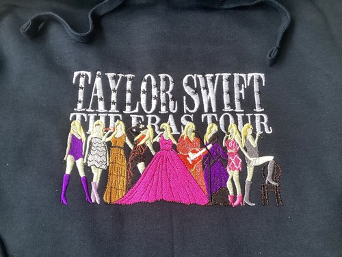 Taylor Swift Era Tour Adult Embroidered Hoodie can be personalised - Picture 2 of 10
