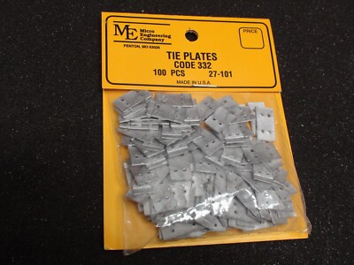 MICRO ENGINEERING #27-101 TIE PLATES CODE 332 100 PCS