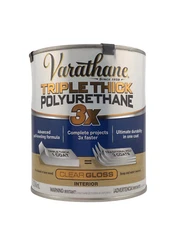 Varathane 284470 Triple Thick Polyurethane Wood Finish Clear Gloss 1 QT/946 mL