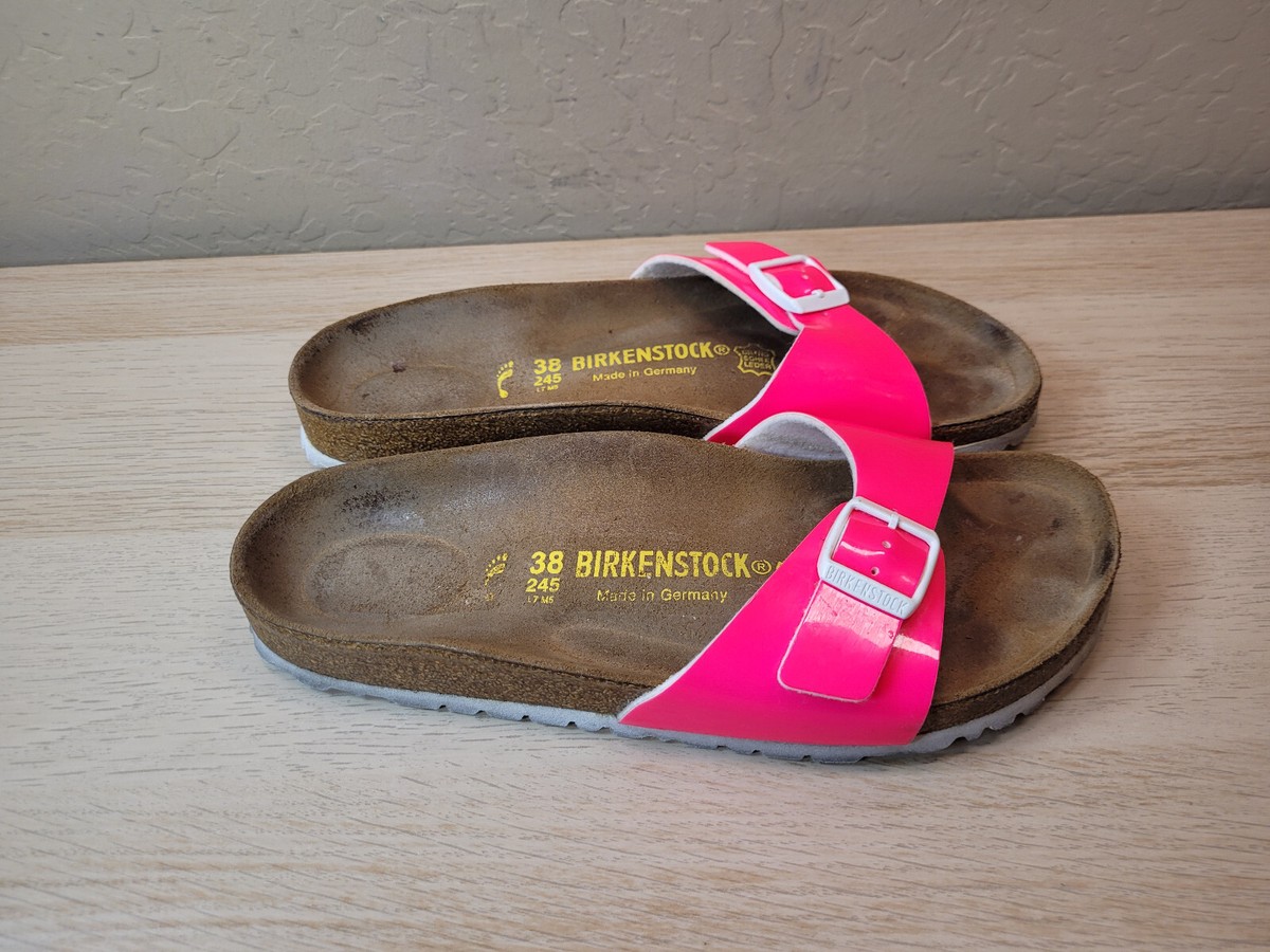 Birkenstock Madrid Sandals Neon Pink Womens US EU 38