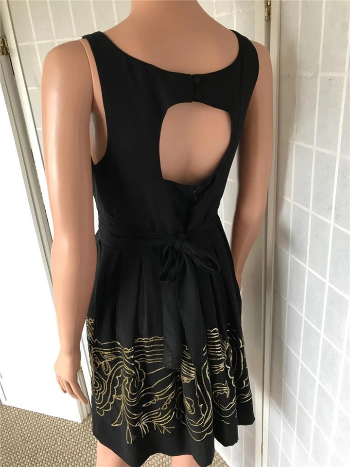 Vestido de fiesta para mujer Johnny Martin 9 semi transparente pequeño negro Foto 4 de 4