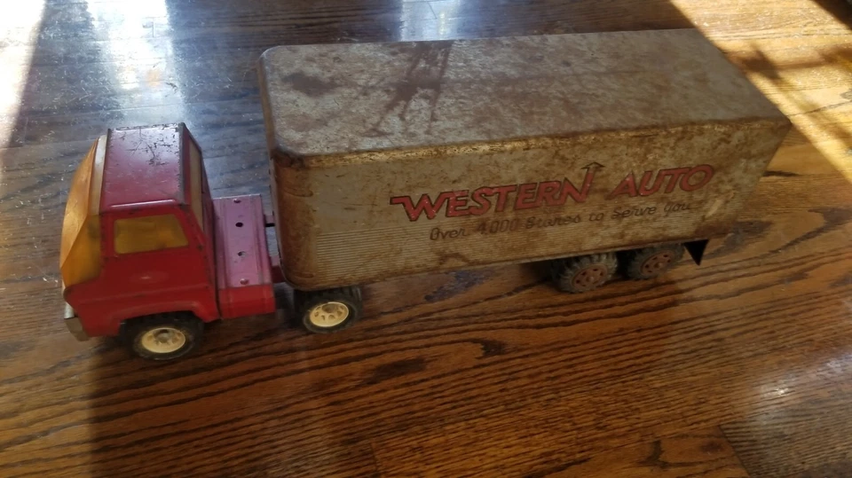 Camión Marx Western Auto Metal 25" Acero Prensado Juguete Original Años 60 De Colección Foto 2 de 4