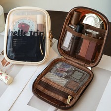 Small Travel Makeup Organizer Bag Cosmetic Zipper Toiletry Storage Bags Portab 