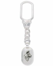 German Shepherd Key Ring Jewelry Sterling Silver Handmade Dog Key Ring GS14-KRE