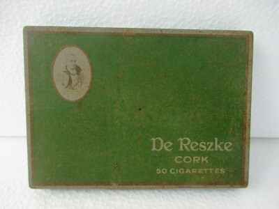 Vintage Jean De Reszke Cigarettes Advertising Tin J Millhoff & Co Ltd  London