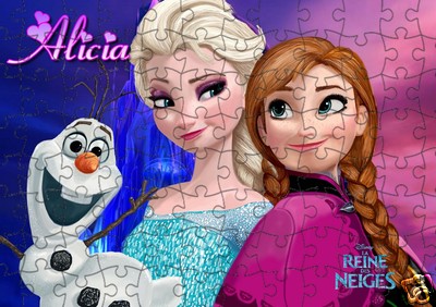SNOW QUEEN REF 20GM - 252 PIECES WITH OR WITHOUT NAME puzzle 