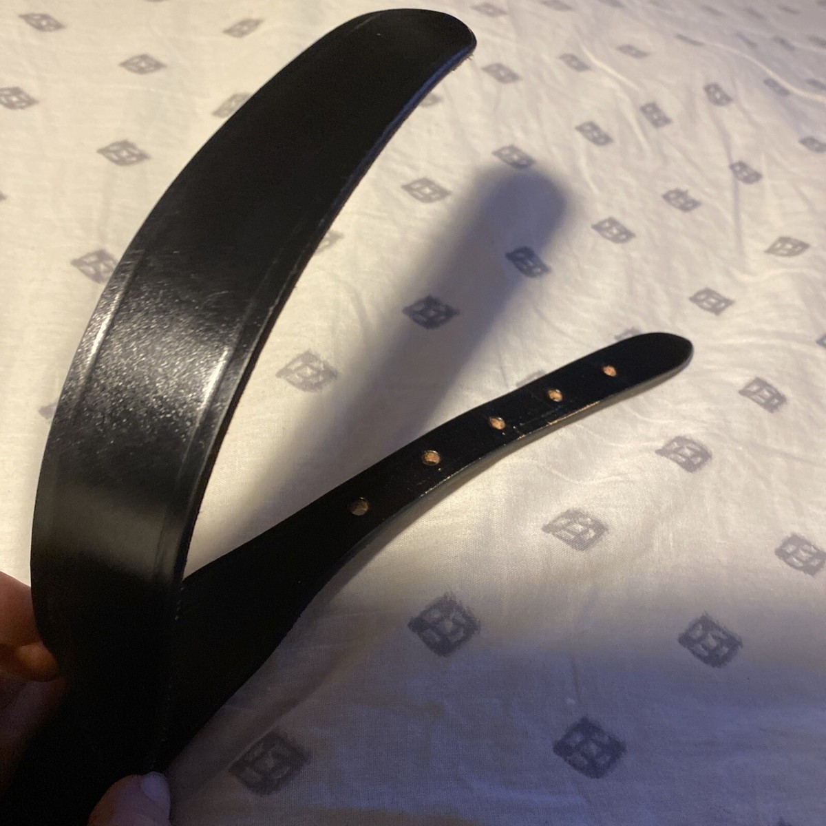 Affinity Apparel Men's Black Leather Belt Hook & Loop Size 34 Cover Holes View 5