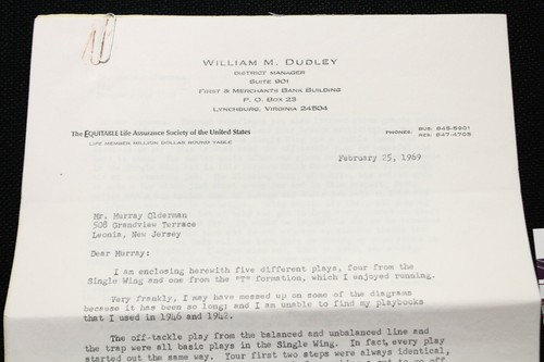 1969 Bill Dudley Signed Letter & Handwritten Plays JSA COA HOF Steelers - Picture 2 of 10