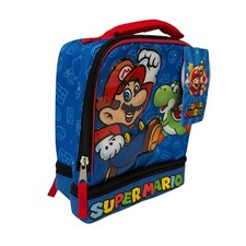 Super Mario Bros Insulated Lunch Bag With Double Compartments New With Tags