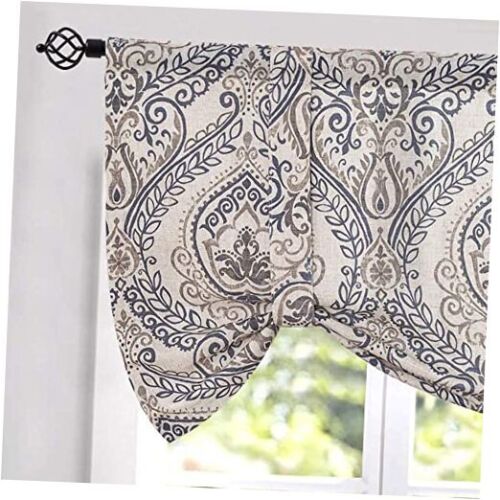 Floral Valance Curtain for Kitchen Valance for Windows 16 Inch Rustic