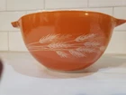 VINTAGE PYREX NESTING BOWL 441 AUTUMN HARVEST WHEAT ORANGE RUST mint