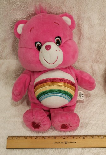 2015 Care Bear ""Cheer Bear"" habla, canta y se mueve rosa arco iris felpa vientre ¡LINDO! - Imagen 7 de 7