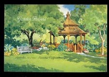 USA #2993-97 1995 32c Garden Flowers Booklet Pane First Day Ceremony Program