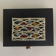 Vintage VOLUPTE Cigarette, Mirror, Lipstick, & Powder Rhinestones, COSMETIC CASE