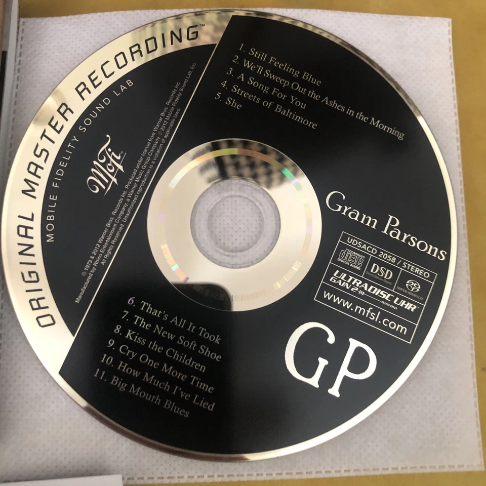 Gram Parsons - GP MFSL SACD (Hybrid, Stereo Super Audio) Mint Foto 2 de 3