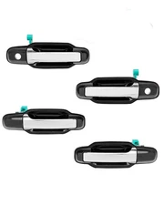 4Pcs Exterior Door Handle w/ Keyhole Set Front & Rear Side For 03-09 Kia Sorento