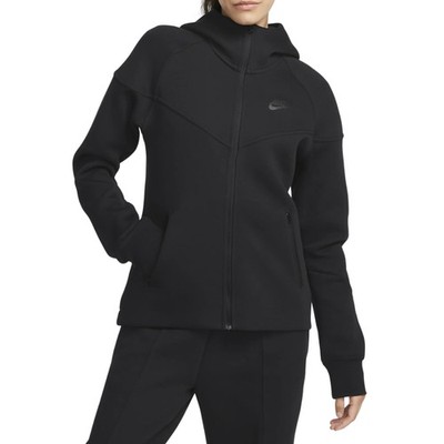 Nike Sweatjacke für Damen Tech Fleece Windrunner Schwarz
