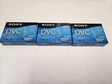 Sony DVC 60 Minute Premium Digital Video Cassette Sealed Pack Of Three