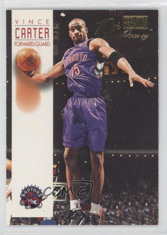 2000-01 Fleer Premium 10th Anni-Vince-ry Vince Carter #1993-1994 HOF gb9