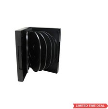 CD DVD Blu-ray Storage Case 2 Pack 12 Disc Capacity 5 Flip Trays Clear Sleeve