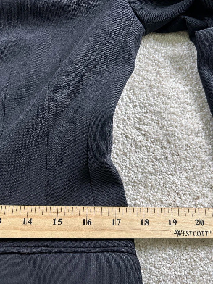 Blazer Zanella Feminino 8 Preto Longline 3 Botões Forrado de Lã Feito na Itália Terno - Imagem 4 de 4