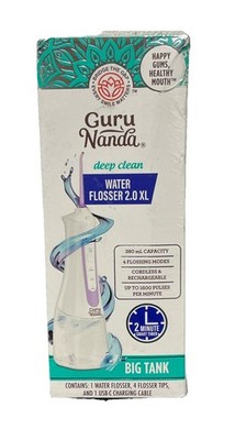 Guru Nanda Water Dental Flosser 2.0 XL   380ML Large Tank - 4  Modes - Cordless