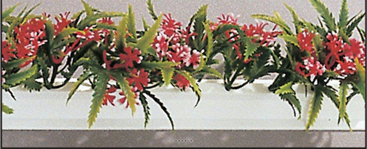 Barrette séparateur fleur de la passion factice L25cm socle blanc x12