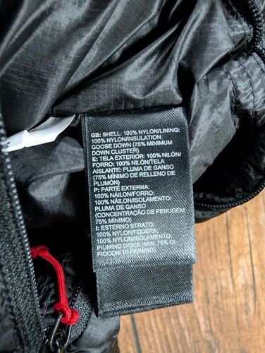 The North Face 800 piumino d'oca leggero nero puffer jacket nylon uomo taglia XL - Foto 11 di 13