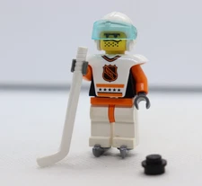 Hockey Player #8 NHL 3578 White Stick Puck Ice Skates LEGO® Minifigure Figure