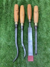Vintage Boxwood Wood Chisels 4X Large S465