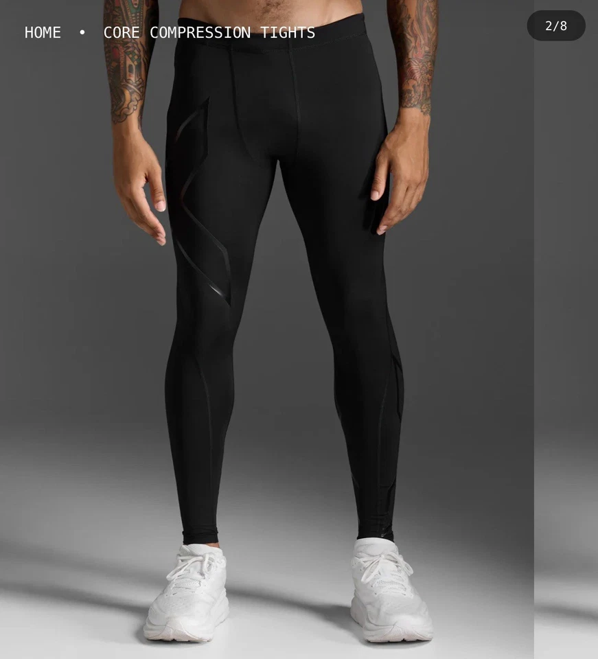 Medias de compresión Core para hombre 2XU talla LT negras Foto 2 de 4