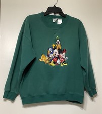 Vintage Disney Store Mickey And Friends Fleece Crewneck Sweatshirt Women  s L