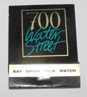 700 Water Street Bar Restaurant Washington DC Matchbook Unstruck Matches — photo 1