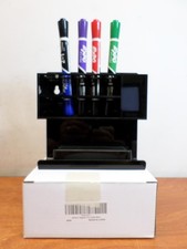 Black Magnetic Dry Erase Marker Holder for Whiteboard, Acrylic Magnet - New