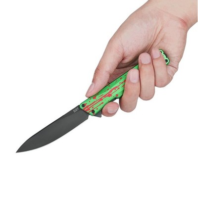 Olight Oknife AION Zombie Green Flipper Folding Pocket Knife, 3.53