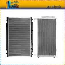Fit For 2017 18-2019 Honda CR-V 2.4L Aluminum Radiator and AC Cooling Condenser