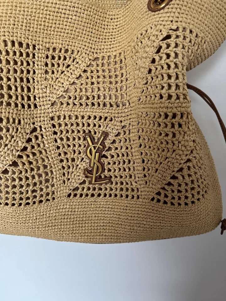 NUEVO YSL Jamie Bolso de Mano de Compras Rafia Foto 4 de 4