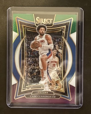 2024-25 Panini Select - Concourse Cade Cunningham #65 Green White Purple Prizm