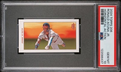 2024 Topps T206 RONALD ACUNA Horizontal Action Shots SSP 1:44 Packs PSA 10 POP 4