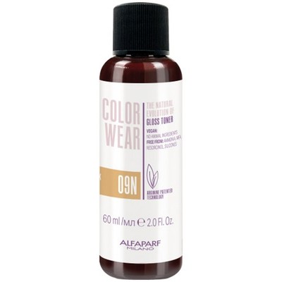 Alfaparf Milano The Natural Evolution Of Gloss Toner Color Wear 09N 2oz 60ml