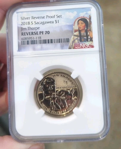 2018-S Sacagawea Dollar NGC PF70 Reverse Proof Jim Thorpe