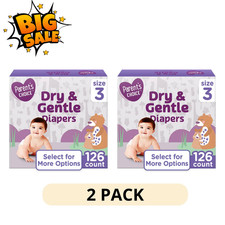 2 Pack Parent's Choice Dry Gentle Diapers Size 3 126 Count More Options