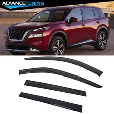 For 2021-2025 Nissan Rogue Tape-On Window Visors Vent Rain Guards Deflectors 4PC