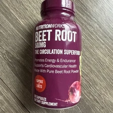 NutritionWorks Beet Root 500MG 90 Capsules The Circulation Superfood Supplement