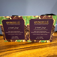 Spongell  Private Reserve Violet Leaf Exfoliating Body Wash Buffer Sponge 3OZ X2