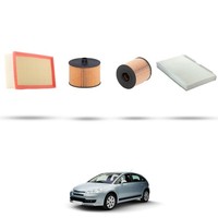 Hoffcar Set Service - 4 Filter FüR Citroen C4 2.0 HDI 100Kw Von 2004 Al 2010
