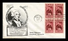 US COVER LAFAYETTE FDC SCOTT 1097 BLOCK OF 4 LOWRY ARISTOCRATS CACHET