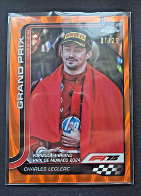 2025 Topps Chrome F1 Leclerc Driver of the Day Monaco 2024 Raywave #01/25