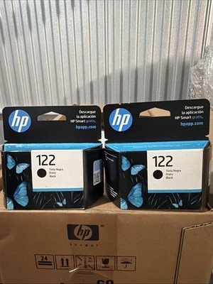 2 Pack Genuine Sealed HP CH561HL / 122 Black Ink for DeskJet 1000
